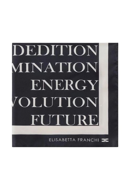 Foulard in seta con stampa Elisabetta Franchi | FO19F61E2685